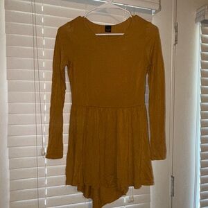 Mustard Long Sleeve Tunic Shirt